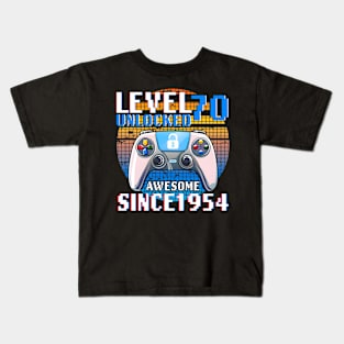 Level 70 Unlocked 70 Year Old Men Funny 70th Birthday Kids T-Shirt